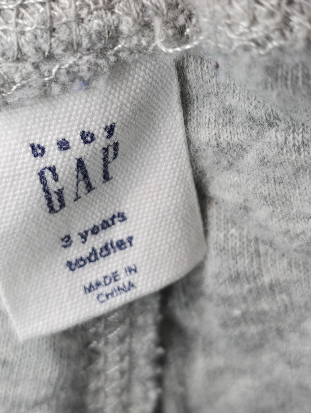 GAP Quilted Cotton Light Gray Kids Jogger Pants